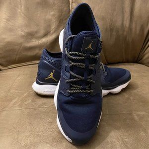 Jordan Trainers Mid Blue and Gold size 11